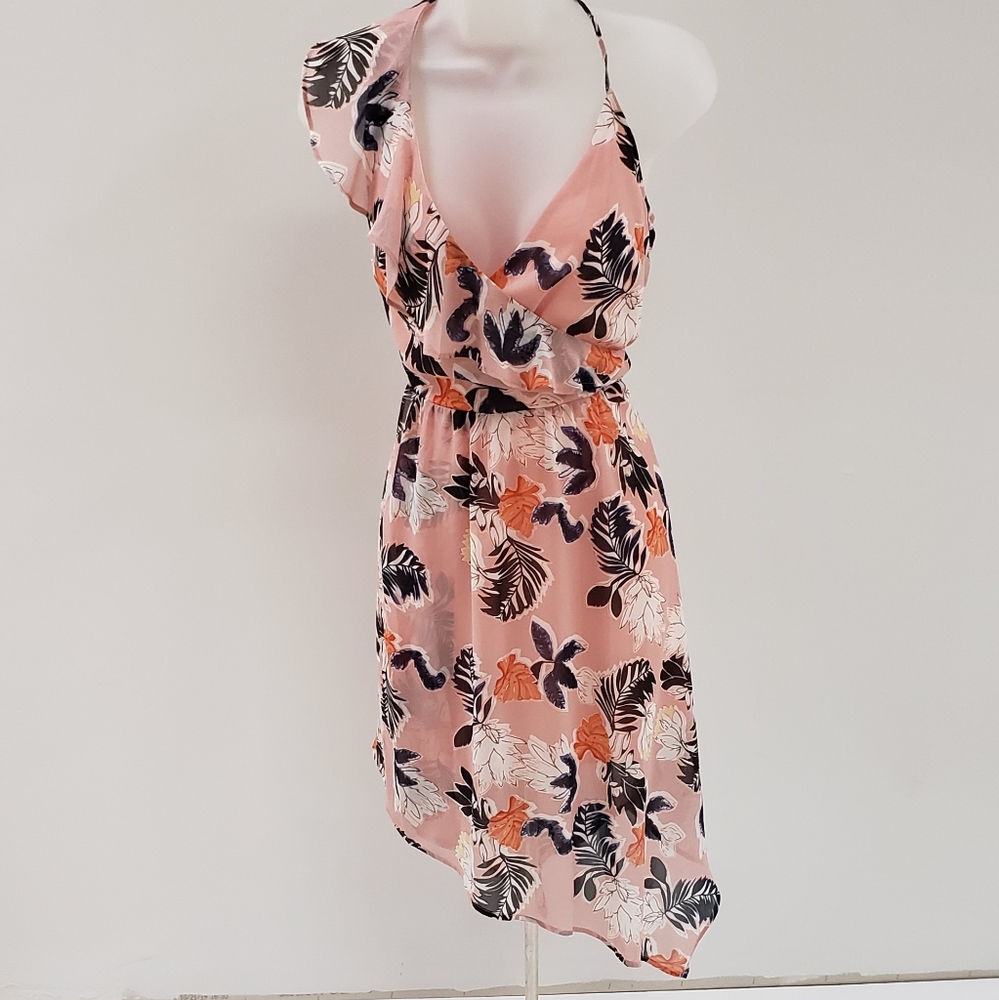 Pink floral dress